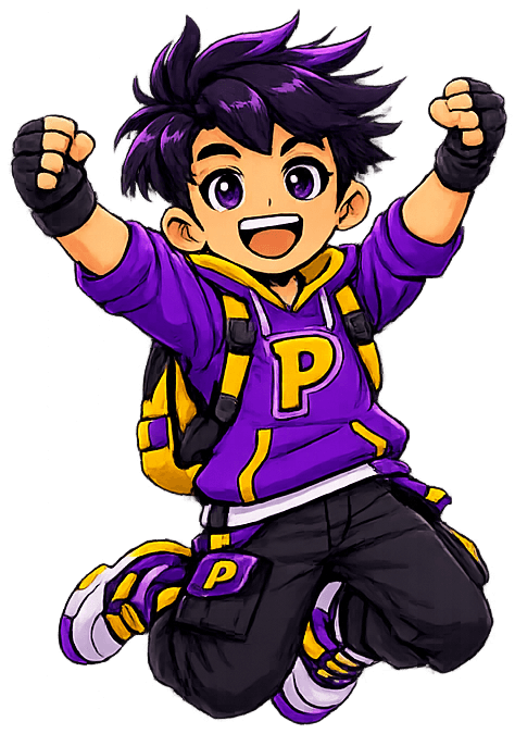 Proggy the Proggaa mascot, celebrating